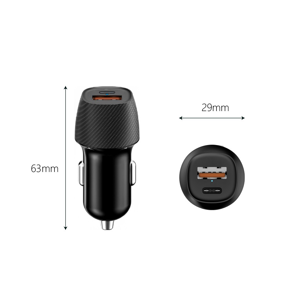 Type C PD20W/QC3.0 18W OEM Fast In Car Charger