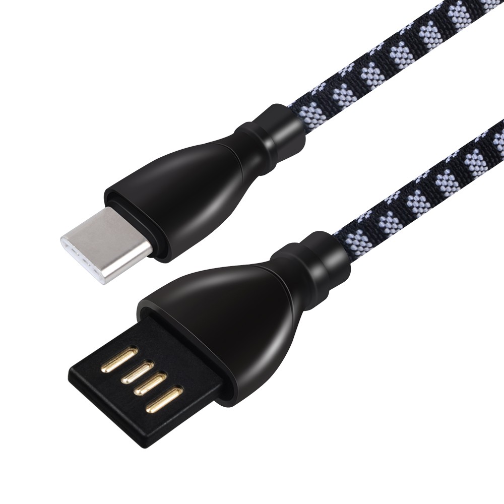 Plastic date USB charging cloth braided Type C cable