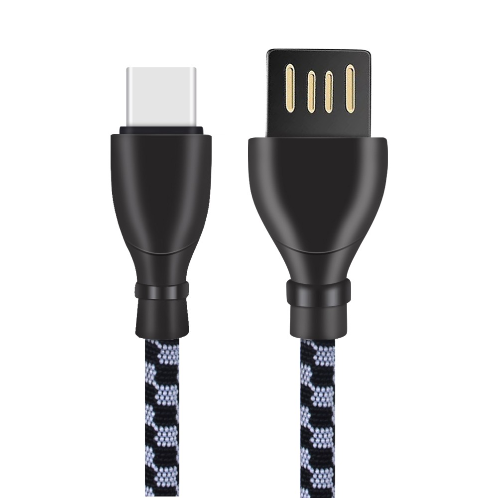Plastic date USB charging cloth braided Type C cable