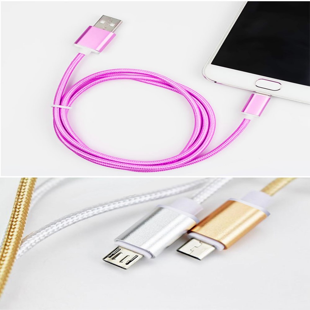 Braided micro USB Data Cable Fast Charging USB Cable