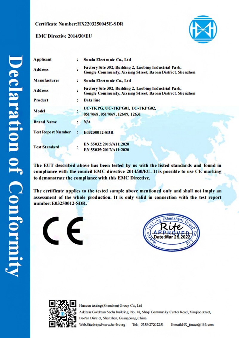 Apple line CE certificate
