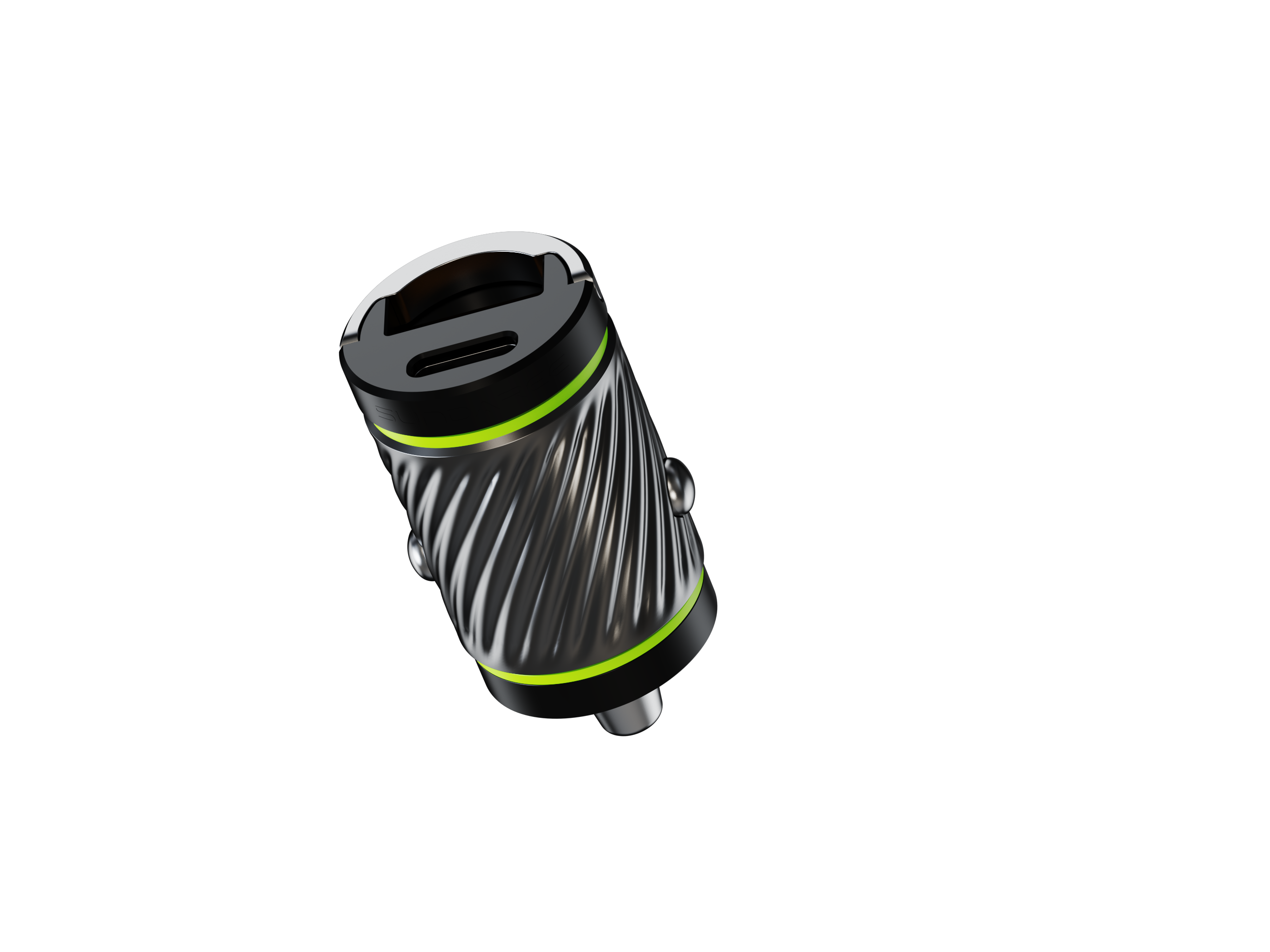 36W Mini Zinc alloy  Car Charger Adapter Small Size Car Charger PD Fast Charging Dual USB Turbo Charger Adapter for Mobile Phone