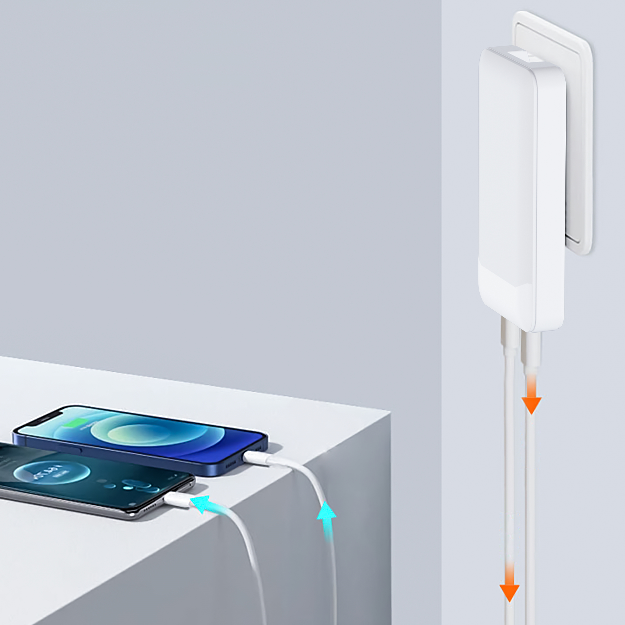 65W/45W/30W Ultra thin Wall Charger with GaN Tech