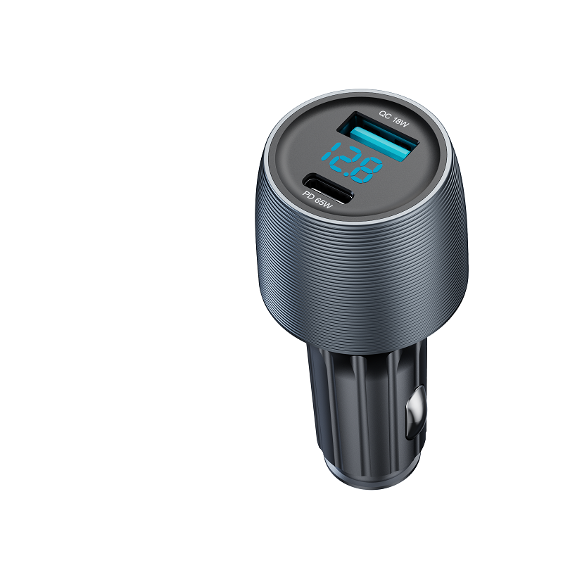 Aluminum Alloy Digital USB C Car Charger Adapter Fast Charge, 83W Metal Cigarette Lighter USB Charger for iPhone 15 Smallest Flush Car Charger USB C for iPhone 14 Pro Max 13 12 Galaxy S23/22 