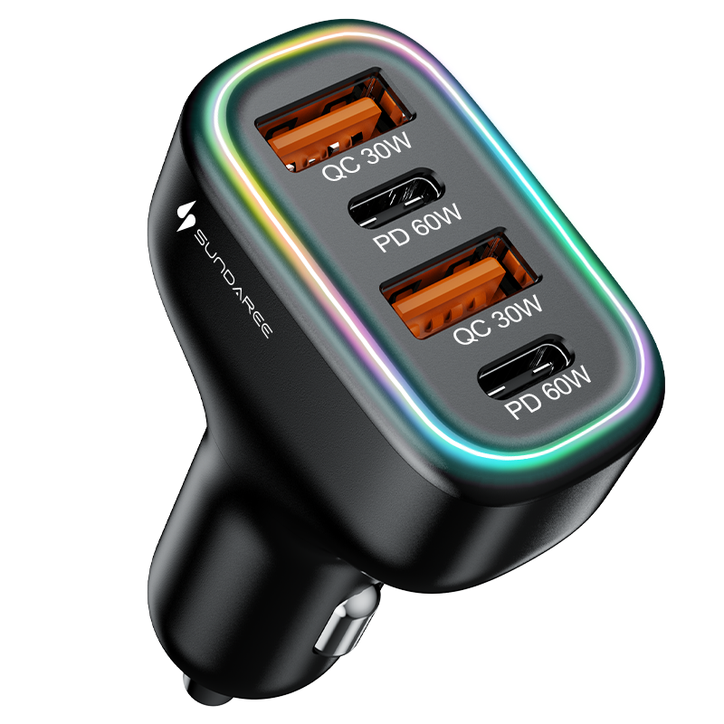  120W Car Charger Type C Car Phone Charger, Cigarette Lighter Adapter,Quick Charge Fast Charging for iPhone 17 Pro USB C Car Charger for iPhone 16 16e 15 17 Air Pro Max, Samsung