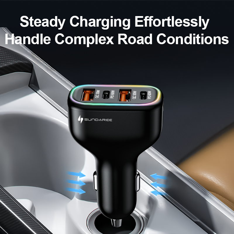  120W Car Charger Type C Car Phone Charger, Cigarette Lighter Adapter,Quick Charge Fast Charging for iPhone 17 Pro USB C Car Charger for iPhone 16 16e 15 17 Air Pro Max, Samsung