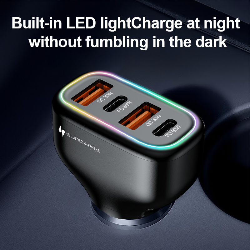  120W Car Charger Type C Car Phone Charger, Cigarette Lighter Adapter,Quick Charge Fast Charging for iPhone 17 Pro USB C Car Charger for iPhone 16 16e 15 17 Air Pro Max, Samsung