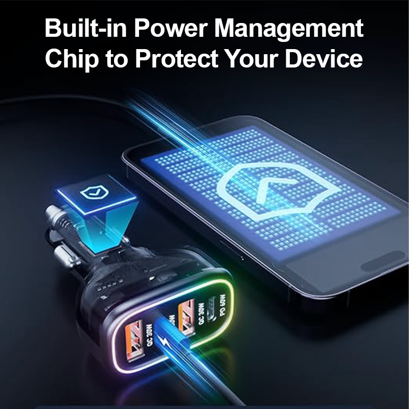  120W Car Charger Type C Car Phone Charger, Cigarette Lighter Adapter,Quick Charge Fast Charging for iPhone 17 Pro USB C Car Charger for iPhone 16 16e 15 17 Air Pro Max, Samsung